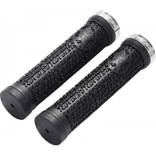 Handlebar Grips Bike Stamp Single Lock On Silver