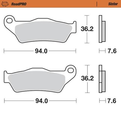 Moto-Master Aprilia BMW Ducati Harley Davidson KTM Rear Brake Pads