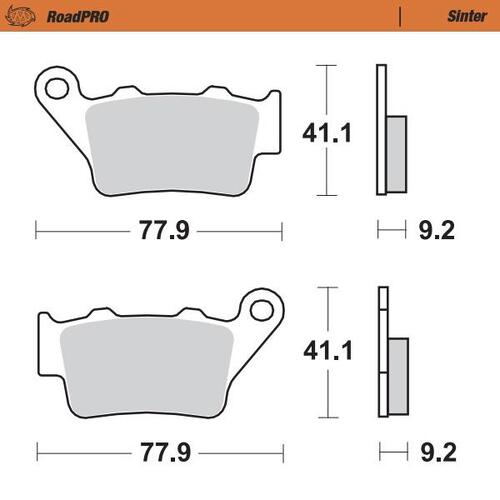 Moto-Master Aprilia BMW Honda Husqvarna KTM Triumph Yamaha TT/XT Rear Brake Pads