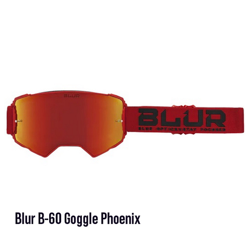 Blur B-60 MAGNETIC Goggles Phoenix Matte Red (Rad-Red Lens)