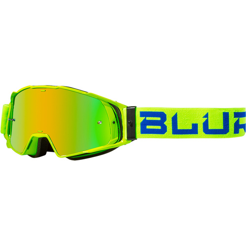 Blur B-20 Flat Hi-Viz / Blue Goggles