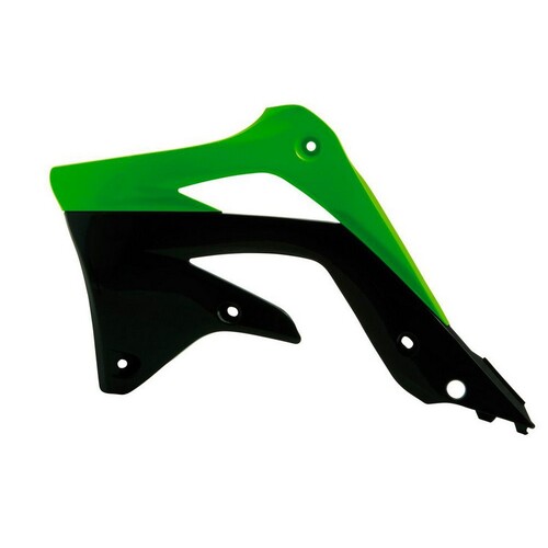 RTech Kawasaki KX450F 12-15 Green/Black Radiator Shrouds