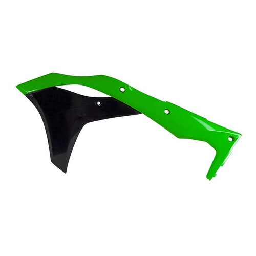 RTech Kawasaki KX250F 17-20 Green/Black Radiator Shrouds