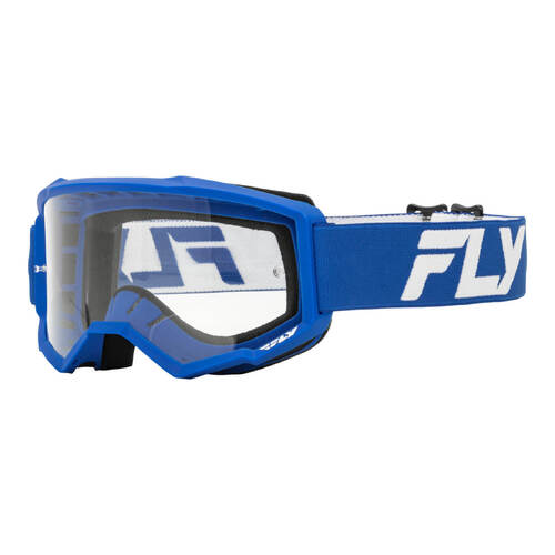 FLY FOCUS GOGGLE BLUE/WHITE CLEAR LENS