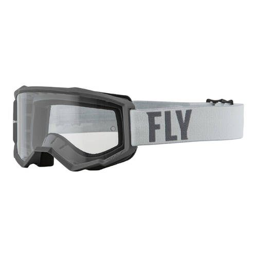 FLY FOCUS YOUTH GOGGLE GRY/DARK GRY w/ CLEAR LENS