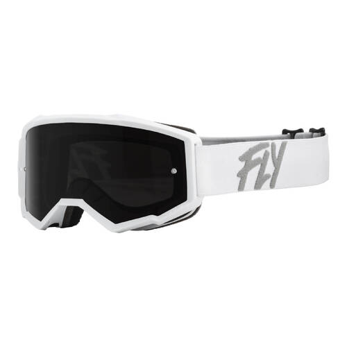 FLY ZONE YOUTH GOGGLE WHITE W/ DARK SMOKE