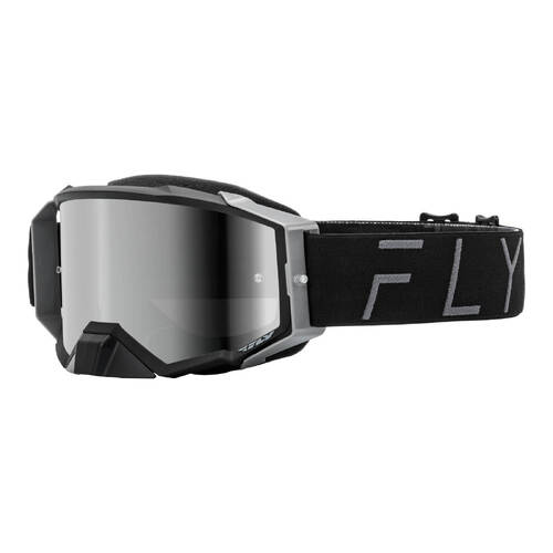 FLY ZONE PRO GOGGLE BLACK/GREY W/ BLACK MIRROR/SMOKE LENS