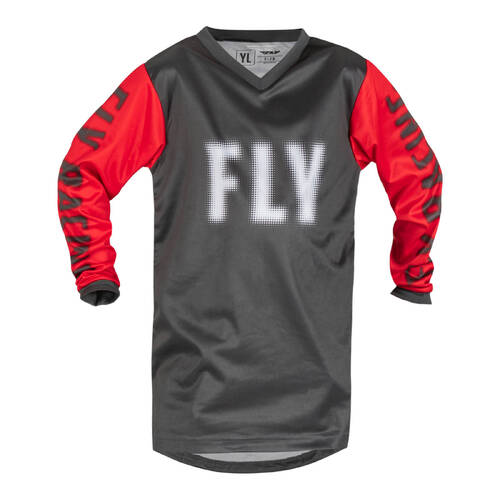 Fly Racing F-16 Youth Jersey - Grey / Red