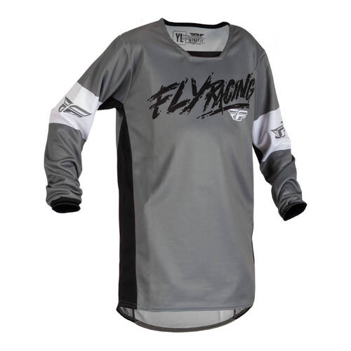 FLY YOUTH KINETIC KHAOS JERSEY GREY/BLACK/WHITE 