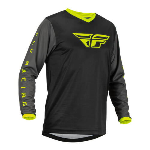 Fly Racing F-16 Jersey - Black / Grey / Hi-Vis