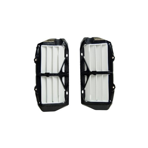 RTech Husqvarna KTM 19-23 Black/White Radiator Louvers