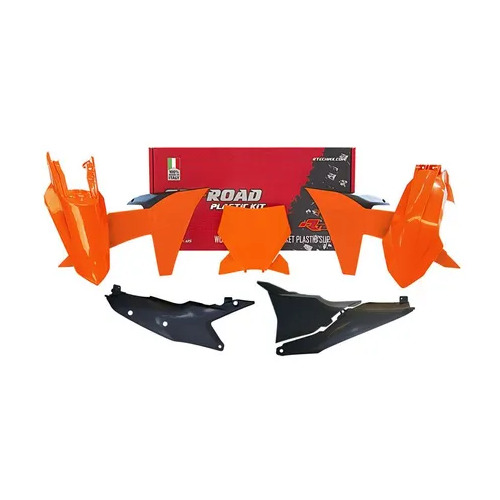 RTech KTM 125-450 SX/SXF 23-24 Orange/Black Plastics Kit