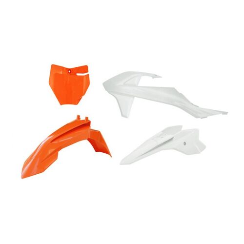 RTech KTM 50SX 16-23 SX-E 5 20-23 Orange/White Plastics Kit