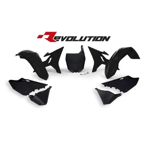 RTech Yamaha YZ125 YZ250 02-21 Black Replacement Plastics for Revolution Kit