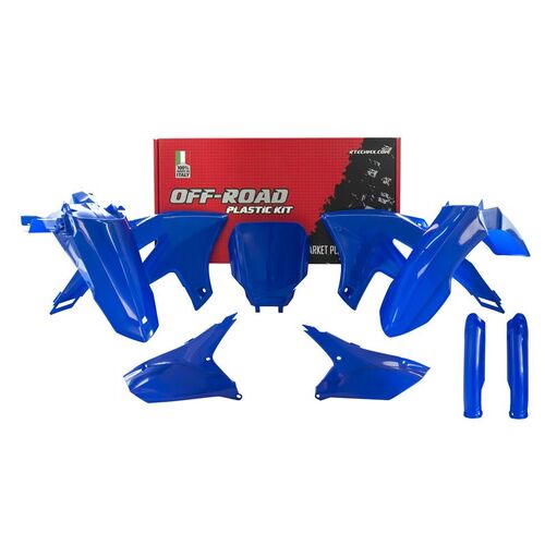 RTech Yamaha YZF450 2023 Blue Plastics Kit w Fork Protectors