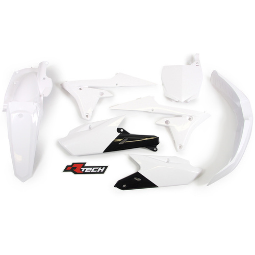 RTech Yamaha YZ250F 14 - 18 YZ450F 14 - 17 White/Black Plastics Kit