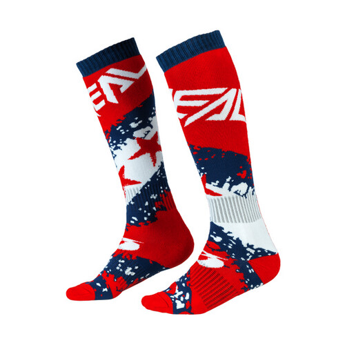 O'Neal PRO MX Stars Sock - Red/Blue