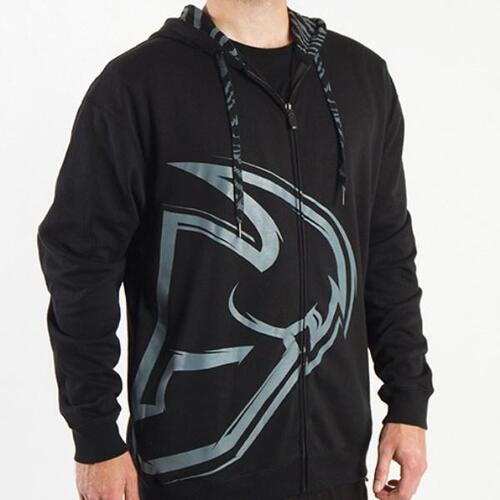 Split Zip Hoody Black