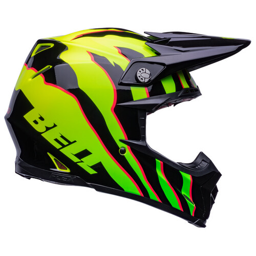 Bell MOTO-9S FLEX Claw Gloss Black/Green Helmet