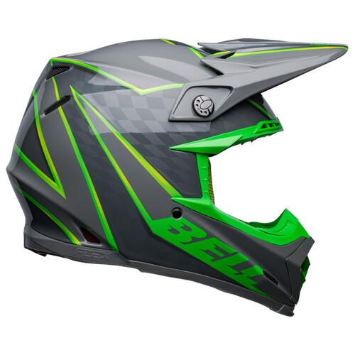 Bell MOTO-9S FLEX Sprite Gloss Grey/Green Helmet