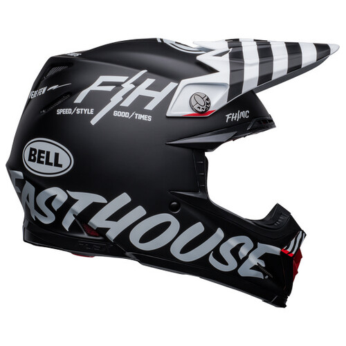 Bell MOTO-9S FLEX Fasthouse Crew Matte Black/White Helmet