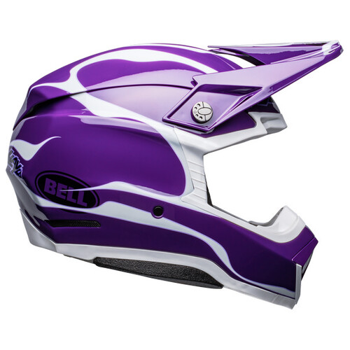 Bell MOTO-10 SPHERICAL Slayco LE Purple/White Helmet