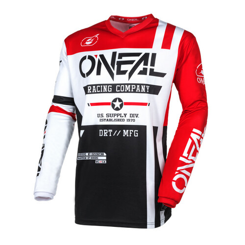 O'Neal 2024 ELEMENT Warhawk Jersey - Black/White/Red