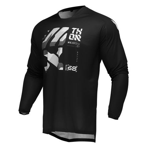 JERSEY THOR MX LAUNCH BRAVE BLACK/GREY 