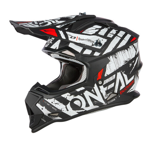 O'Neal 2SRS GLITCH Helmet - Black/White