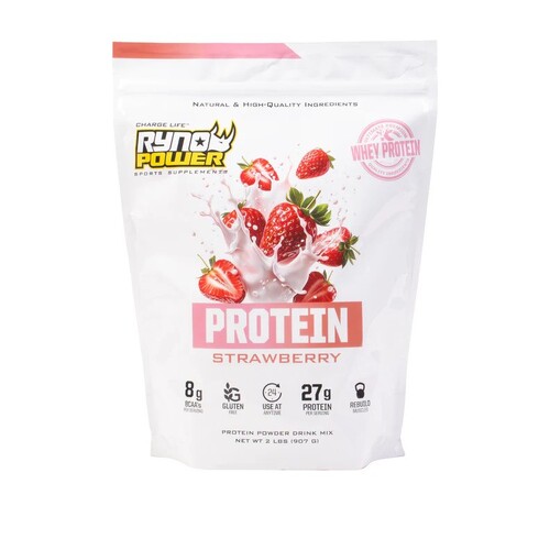 Protein Premium Whey Ryno Power Strawberry Powder