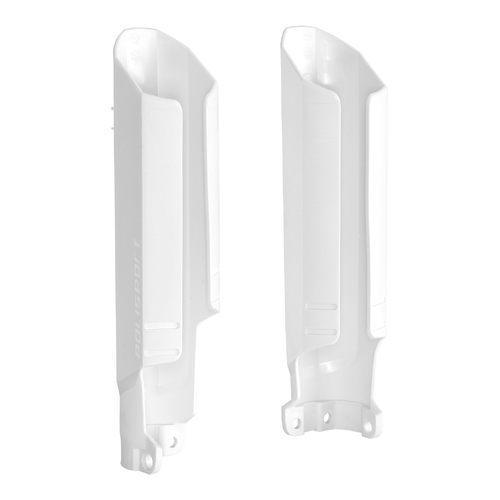 POLISPORT KTM EXC EXCF XC XCF SXF FORK GUARDS FULL WRAP AROUND - WHT