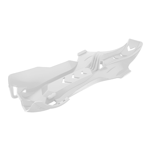 POLISPORT KTM 250SX 06-16 HUSQVARNA TC250 TE250 TE300 14-16 FORTRESS SKID PLATE W/ LINKAGE COVER - WHT