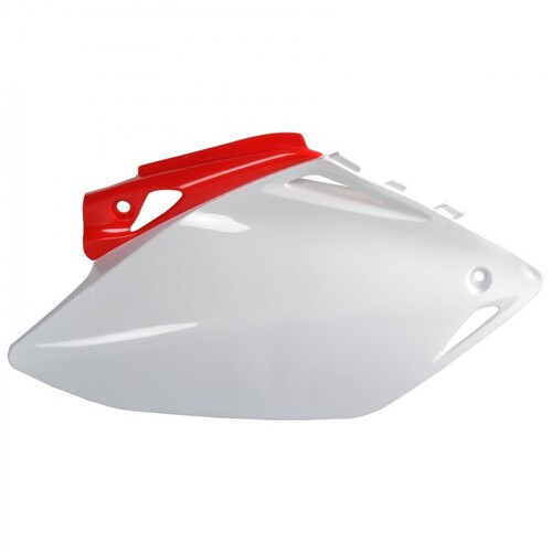 POLISPORT HONDA CRF450 07-08 SIDE PANELS - WHT/RED