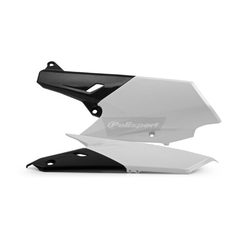 POLISPORT YAMAHA YZ250F YZ450F WRF250 WRF450 YZ250FX YZ450FX SIDE PANELS - WHT/BLK