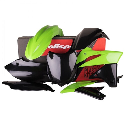 Kawasaki KX250F 13-16 Plastics Kit Green/Black