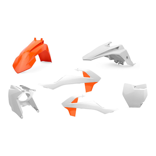 KTM 65SX 16-23 MX Plastics Kit Orange/White