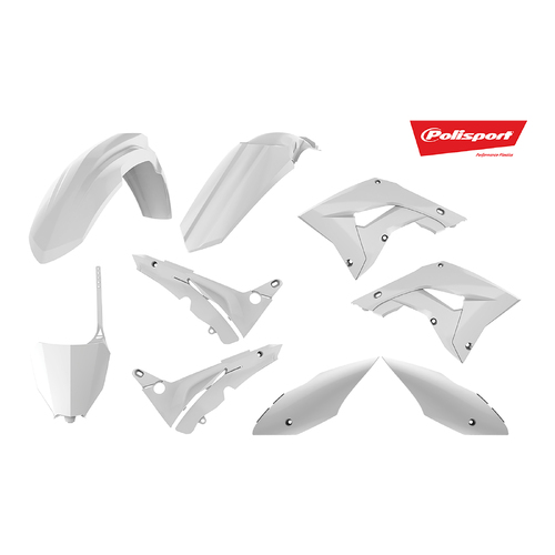 Honda CR125R CR250R 02-07 MX Restyling Plastics Kit White