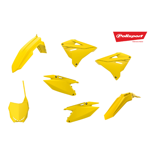 Suzuki RM125 RM250 01-12 MX Restyling Plastics Kit Yellow