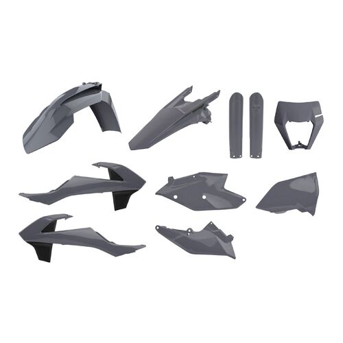 KTM EXC EXCF 17-19 OEM Plastics Kit Grey