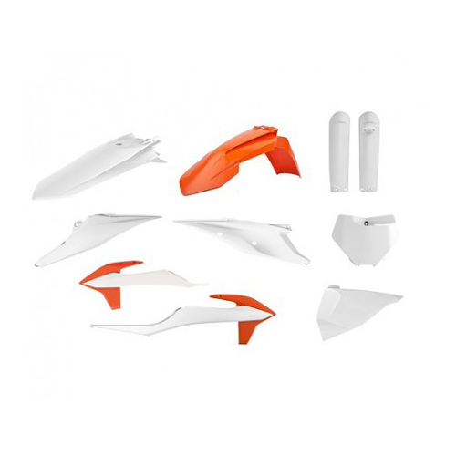 KTM SX SXF XC XCF 19-22 OEM Plastics Kit White/Orange