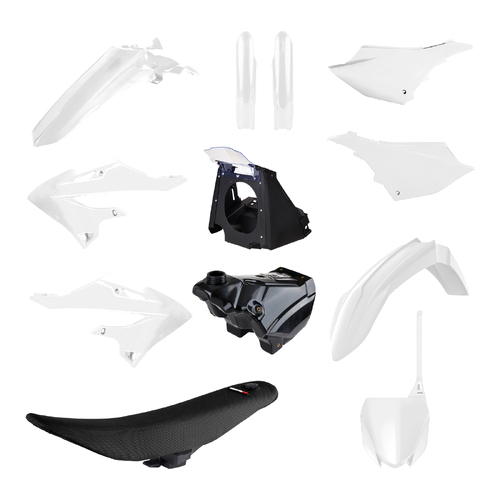 Yamaha YZ125 YZ250 02-21, Y125X 20-21, Y250X 16-21 MX Restyling Plastics Kit White