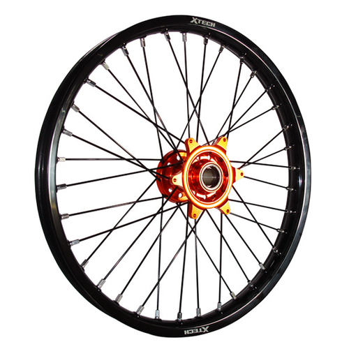 X-TECH KTM Gas Gas Husaberg Husqvarna Front Rim (Black with Orange Hub) 